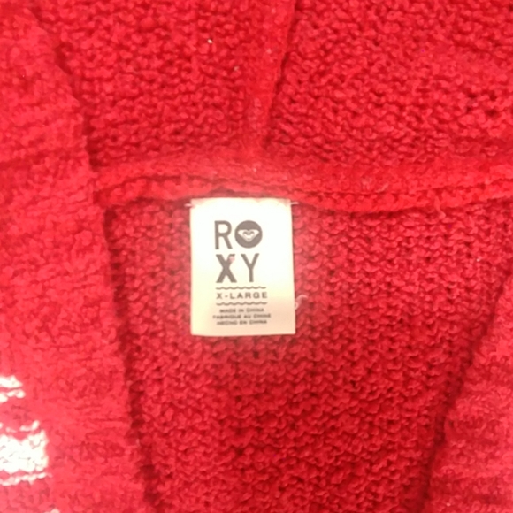 Roxy Hooded Knit Pull Over Sweater Hoodie XL - Picture 5 of 6